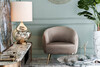 Миниатюра фото кресло велюр бежевый garda decor 48my-2582 beg go | 220svet.ru