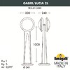Миниатюра фото садовый светильник-столбик fumagalli gabri/lucia 2l 1r3.613.020.lye27 | 220svet.ru