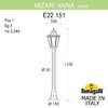 Миниатюра фото садовый светильник-столбик fumagalli mizar.r/anna e22.151.000.aye27 | 220svet.ru