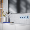 Миниатюра фото накладка для розетки tv+rj45 кат. 6 voltum s70 vls002715 (деним) | 220svet.ru