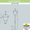 Миниатюра фото садово-парковый фонарь fumagalli aloe.r/simon u33.163.000.vxh27 | 220svet.ru