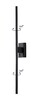 Миниатюра фото подсветка для зеркал crystal lux largo ap12w black | 220svet.ru