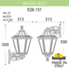 Миниатюра фото светильник уличный настенный fumagalli bisso/rut dn e26.131.000.vxe27dn | 220svet.ru