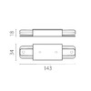 Миниатюра фото питание центральное короткое lightstar barra 502186-1 | 220svet.ru