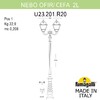 Миниатюра фото парковый фонарь fumagalli nebo ofir/cefa 3l u23.202.r20.aye27 | 220svet.ru