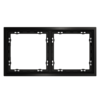 Миниатюра фото рамка металлическая на 2 поста, s70 metal voltum s70 metal vlsm120212 (антрацит) | 220svet.ru