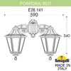 Миниатюра фото светильник уличный настенный fumagalli porpora/rut dn e26.141.000.vxe27dn | 220svet.ru