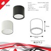 Миниатюра фото потолочный светильник reluce 53005-9.5-001ld gx53 wt | 220svet.ru