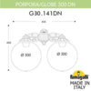 Миниатюра фото светильник уличный настенный fumagalli porpora/g300 g30.141.000.wxe27dn | 220svet.ru