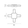 Миниатюра фото соединитель x-образный однофазный lightstar barra 502147-p | 220svet.ru