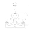 Миниатюра фото подвесная люстра с хрустальным декором eurosvet alda 3305/12 латунь | 220svet.ru