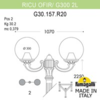 Миниатюра фото садово-парковый фонарь fumagalli ricu ofir/g300 2l g30.157.r20.vye27 | 220svet.ru