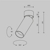 Миниатюра фото потолочный светильник maytoni focus led c055cl-l20w2.7-3-4k-m-b | 220svet.ru