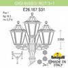 Миниатюра фото садово-парковый фонарь fumagalli gigi bisso/rut 3+1 e26.156.s31.wye27 | 220svet.ru