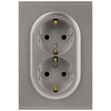 Миниатюра фото розетка эра arktik 16-2104-07 двойная с заземлением 2x2p+e schuko 16а-250в титан б0070450 | 220svet.ru