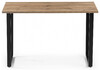 Миниатюра фото стол деревянный woodville лота лофт 140 25 мм дуб вотан / матовый черный 489611 | 220svet.ru