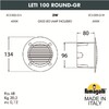 Миниатюра фото светильник для подсветки лестниц встраиваемый fumagalli leti 100 round-gr 2c2.000.000.lyg1l | 220svet.ru
