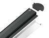 Миниатюра фото профиль встраиваемый для светодиодной ленты ambrella illumination gp1001bk | 220svet.ru
