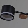 Миниатюра фото люстра reluce 68730-0.3-08 gx53 bk+wood | 220svet.ru