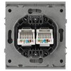 Миниатюра фото розетка эра arktik 16-3108-03 информационная двойная 2xrj45 алюминий б0070486 | 220svet.ru