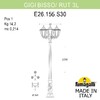 Миниатюра фото садово-парковый фонарь fumagalli gigi bisso/rut 3l e26.156.s30.vye27 | 220svet.ru