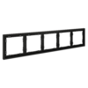 Миниатюра фото рамка пластиковая на 5 постов voltum s70 vls100508 (черный матовый) | 220svet.ru