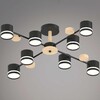 Миниатюра фото люстра reluce 68730-0.3-08 gx53 bk+wood | 220svet.ru