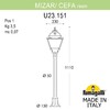 Миниатюра фото садовый светильник-столбик fumagalli mizar.r/cefa u23.151.000.wye27 | 220svet.ru