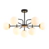 Миниатюра фото потолочная люстра на штанге lumion elrona 8375/9c черный/латунь | 220svet.ru