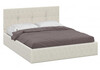 Миниатюра фото двуспальная кровать woodville манака 160х200 бежевая 585396 | 220svet.ru
